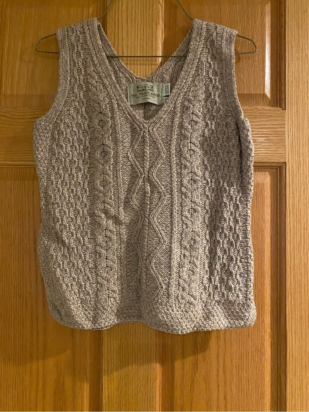 Aran Sweater Market Wicker Women's V-Neck Wool Slipover Size XS - Picture 4 of 9